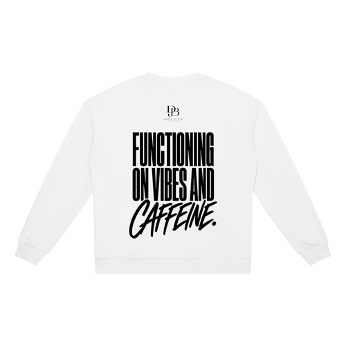 "Vibes & Caffeine" Teddy (s) Unisex Heavyweight Crewneck Sweatshirt